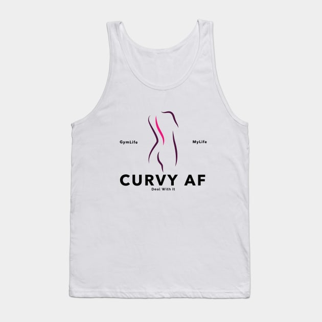 Workout Motivation | Curvy AF Tank Top by GymLife.MyLife